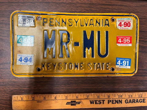 1993-1994 Pennsylvania License Plate Green PA Sticker Vtg Keystone State