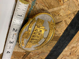 Stockyards Coliseum in Oklahoma City Belt Buckle 1918-1970 Rodeo Show Arena Vtg