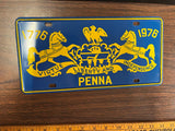 Vintage Original Rare 1976 Pennsylvania Bicentennial License Plate Man Cave