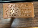 Vintage Arizona 1977 Historic Vehicle License Plate Copper Grand Canyon State