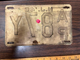 Vintage Original 1946 New Jersey License Plate 87Y Man Cave