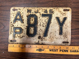 Vintage Original 1946 New Jersey License Plate 87Y Man Cave
