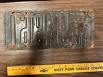 Vtg Antique Original 1917 Pennsylvania License Plate 94961 Man Cave