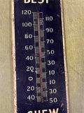 Original 1941 Porcelain Chew Mail Pouch Tobacco Advertising Thermometer Sign