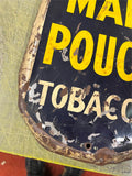 Original 1941 Porcelain Chew Mail Pouch Tobacco Advertising Thermometer Sign