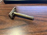 Vtg Gillette Flair Tip Safety Razor Shaving Grooming 50's TTO Twist to open tool