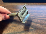 Vtg Gillette Flair Tip Safety Razor Shaving Grooming 50's TTO Twist to open tool