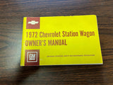 Vintage 1972 Chevrolet Station Wagon Owners Operator Manual OEM Factory