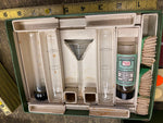 Antique Doctors Blood Sugar thiocyanate Test Kit Vtg Medical Glass Vials Box ins