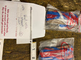 NOS vtg Hunt Wilde bicycle Handlebar Streamers Schwinn Elgin Concord Red White B