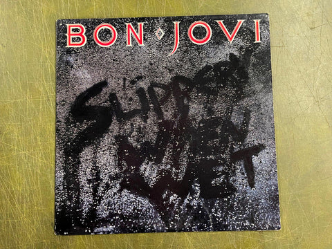 BON JOVI SLIPPERY WHEN WET MERCURY 1986 Record Polygram Records
