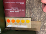 Antique Doctors Blood Sugar thiocyanate Test Kit Vtg Medical Glass Vials Box ins