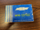 Vintage Manual 1970 Chevrolet Owner's Guide Original Book Chevy OEM