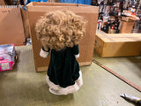 VTG 16" Heritage Mint Porcelain Doll Wearing Green Coat White Fur