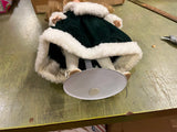 VTG 16" Heritage Mint Porcelain Doll Wearing Green Coat White Fur