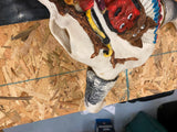 pair Longhorn Skull Hand painted Western Steer Native INdian Buffalo Winchester