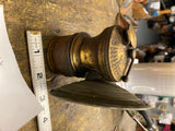 Universal Lamp Co. Auto-Lite Brass Coal Miner's Carbide Mining Lamp Light helmet