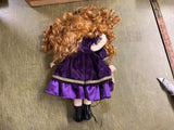 VTG 16" Collectable Memories Porcelain Doll Andrea Purple Dress