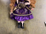 VTG 16" Collectable Memories Porcelain Doll Andrea Purple Dress