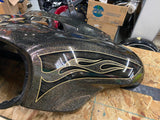 Harley Hard Candy Black Metalflake Flame Faring FLHXS Street Glide Ultra FLH