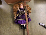 VTG 16" Collectable Memories Porcelain Doll Andrea Purple Dress