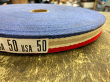 Vtg Roll Red White Blue Grosgrain Ribbon Rayon Acetate Large Spool Material Deco