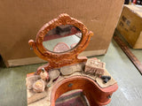 Dollhouse Section Boudoir Victorian Vanity & Chair Rug & Accessories Resign