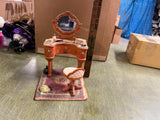 Dollhouse Section Boudoir Victorian Vanity & Chair Rug & Accessories Resign