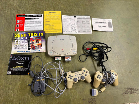 Official Sony PlayStation 1 PS1 Slim PSone Console w Controller / Game / Memory