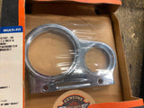 NOS Mini Gauge Mount Chrome Harley 1.5" Tach Speedo Custom Chopper Softail Cycle