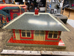 Vtg MARX Whistling Girard #2960 Toy HO American Flyer Lionel Train Station w/box