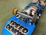 Speed Demons 39 Series Skateboard Complete w/ Trucks & Wheels Blue Skull
