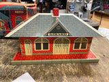 Vtg MARX Whistling Girard #2960 Toy HO American Flyer Lionel Train Station w/box