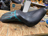 Corbin gunfighter Seat Flames Harley Softail Fatboy fxst 1984-99 Custom Chopper