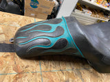 Corbin gunfighter Seat Flames Harley Softail Fatboy fxst 1984-99 Custom Chopper