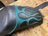 Corbin gunfighter Seat Flames Harley Softail Fatboy fxst 1984-99 Custom Chopper