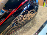 OEM 5 Gallon Flat side Gas Tank 1987 FXST Softail Orig Paint Ball wing emblems