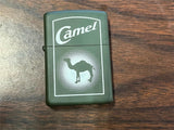 Vintage 1996 Camel Cigarettes Green Matte Zippo Lighter Haloed Beast New