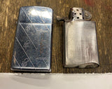Vtg 1956? 1962? Zippo Lighter Slimline Engraved DEP Flat bottom no date codes!