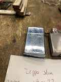 Vtg 1956? 1962? Zippo Lighter Slimline Engraved DEP Flat bottom no date codes!