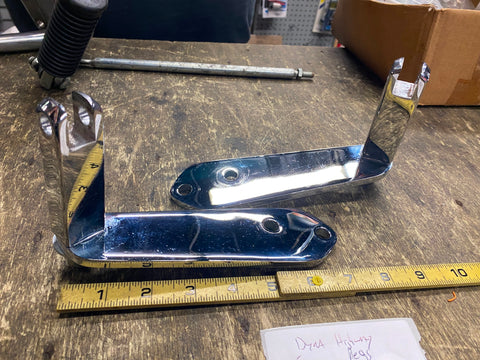 OEM Highway Pegs Footpeg Mounts Harley Dyna FXD FXDL Chrome