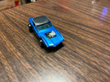 Vintage 1967 Mattel USA Hot Wheels Relines Python Blue White Interior