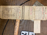 Vtg  1932 Hunting License PA Metal Tag Paperwork Collectible Game Hunter Commiss