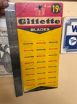 Vtg Gillette Razor Blade shaving Advertising Sign Display General Store 1930's !