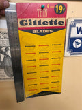 Vtg Gillette Razor Blade shaving Advertising Sign Display General Store 1930's !