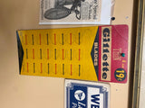 Vtg Gillette Razor Blade shaving Advertising Sign Display General Store 1930's !