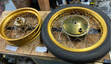 Custom Spoke Wheels Hamburger Harley Ironhead Shovelhead Akront Front Rear Drum