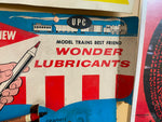 Vtg Wonder Graphite Advertising Store Sign Display Lionel Flyer Trains Toy Tools