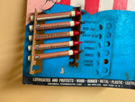 Vtg Wonder Graphite Advertising Store Sign Display Lionel Flyer Trains Toy Tools