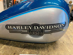 Dyna Low Rider Gas Fuel Tank Teal Blue Silver Harley FXDL OEM Nice!